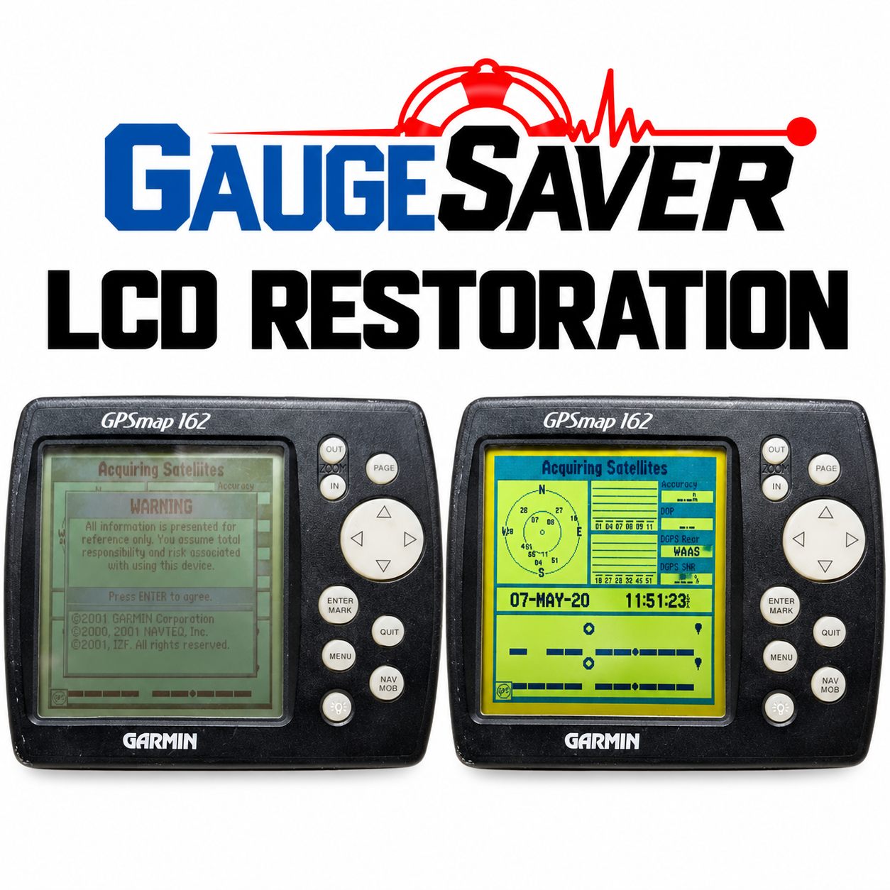 Garmin GPSmap 125/126/128/152/162/182/188 LCD Restoration Service - Image 2