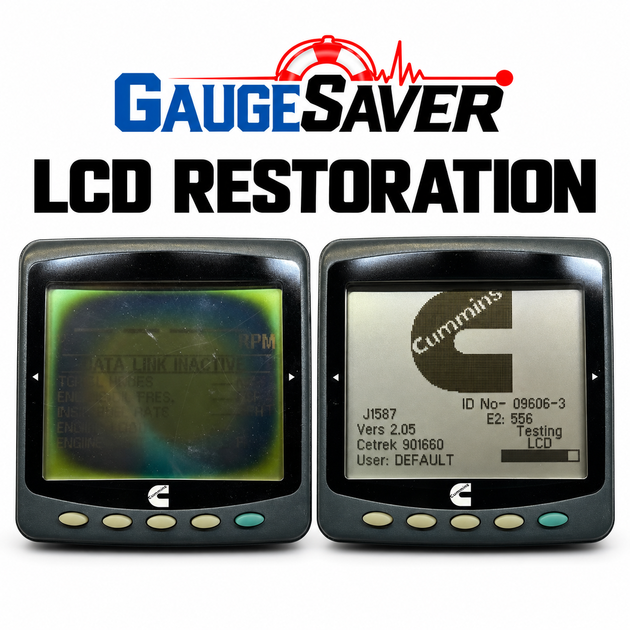 Cummins EVC (EDC) Display LCD Restoration Service - Image 2
