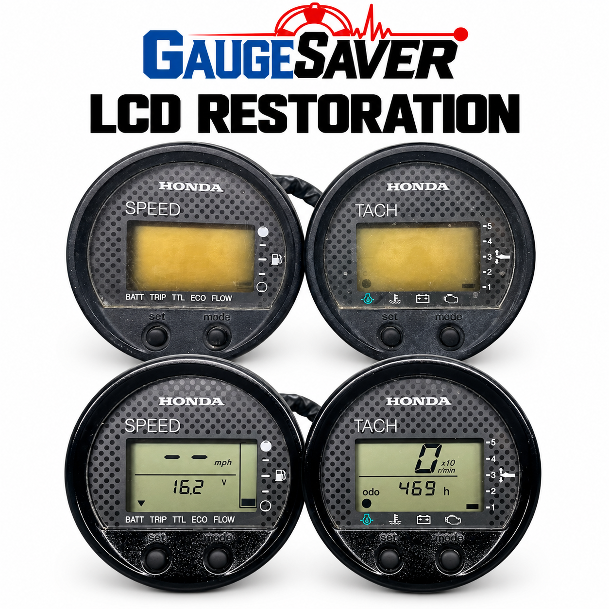 Honda Digital Outboard Gauge Restoration Services - Image 2