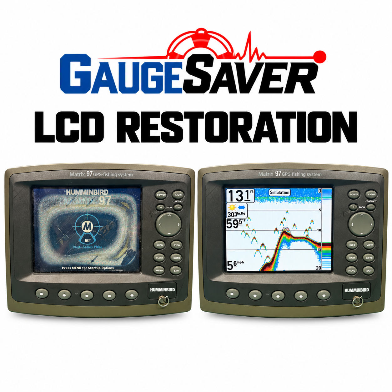 Humminbird Matrix GPS LCD Restoration Service - Image 2