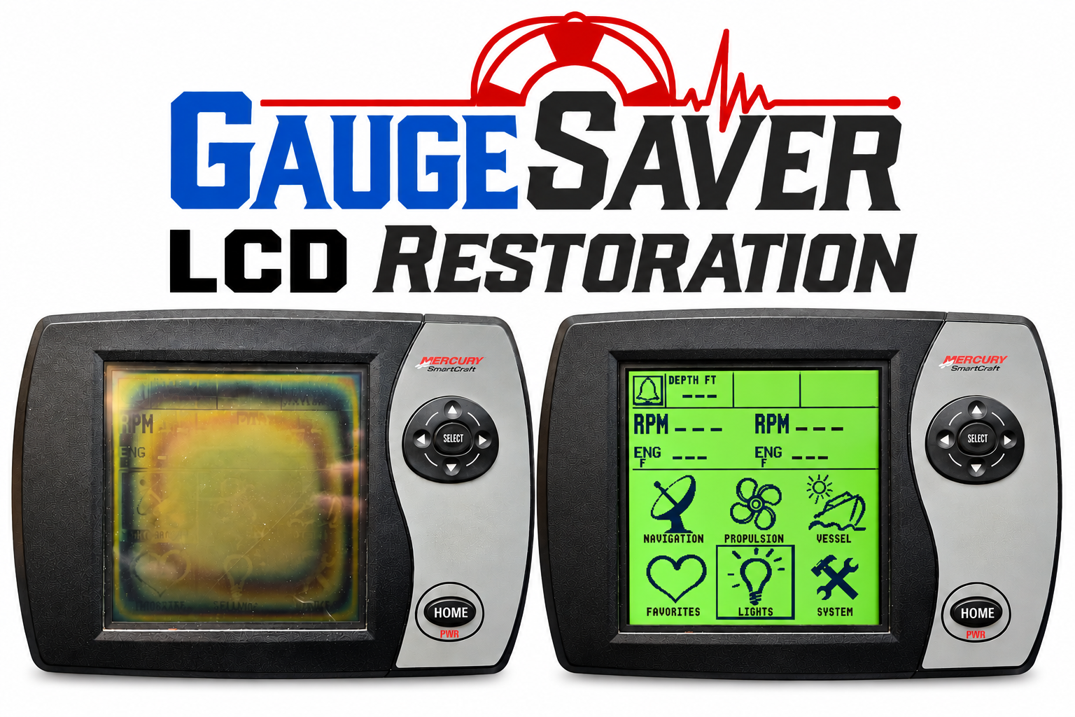 Mercury SmartCraft SC5000 (Vessel View/ System View/ Cummins Diesel View) Restoration Services - Image 3