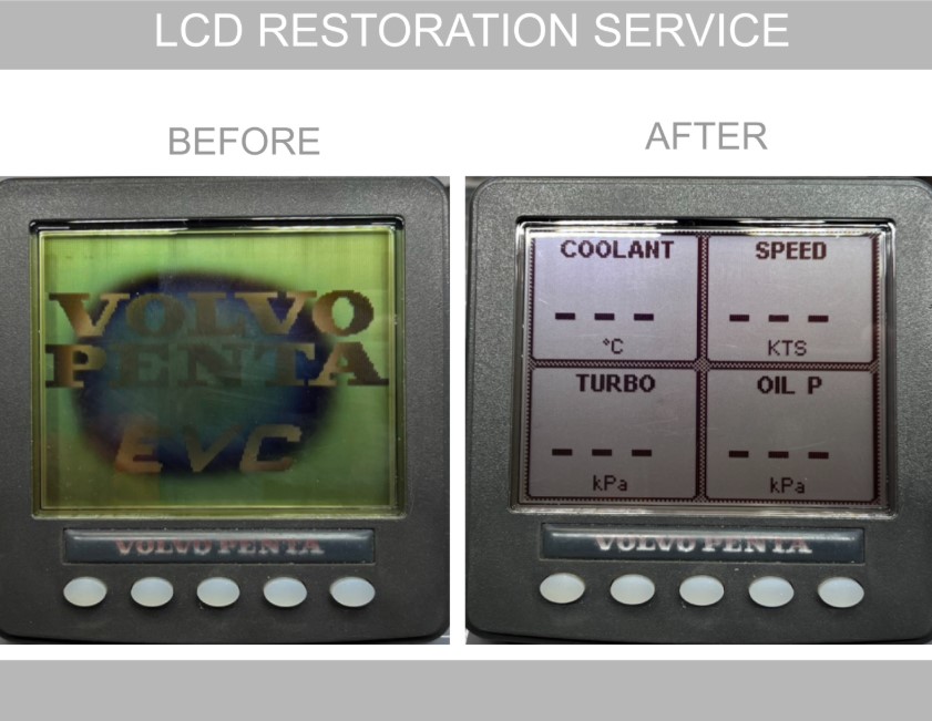 Volvo Penta EVC 4 inch display LCD Restoration Service - Image 3