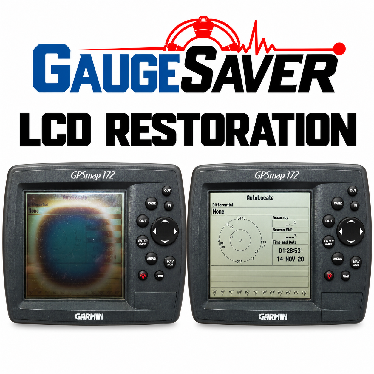Garmin GPSmap 172/172C/178/178C/182C/188C/498 LCD Restoration Service - Image 3