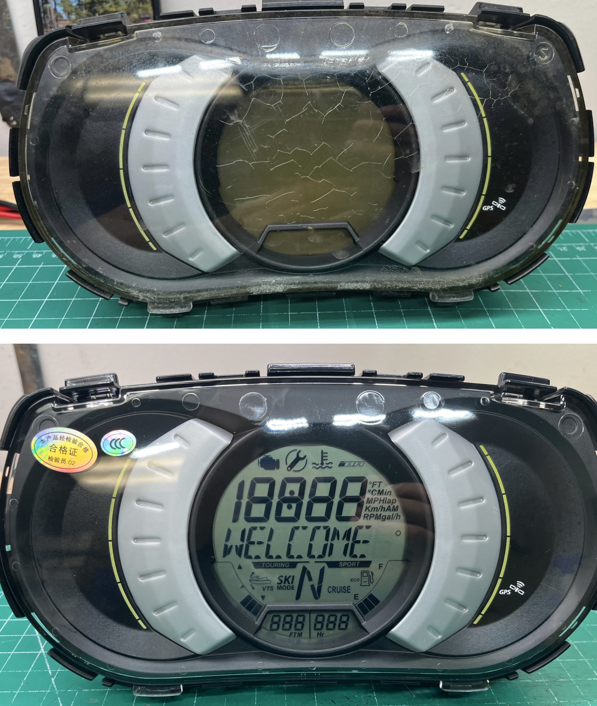 SeaDoo Cluster (large center display) Restoration Services - Image 5