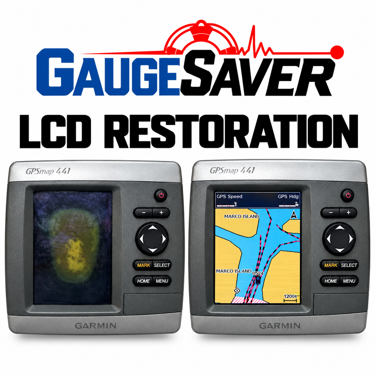 Garmin GPS Map 441s LCD Restoration Service - Image 2