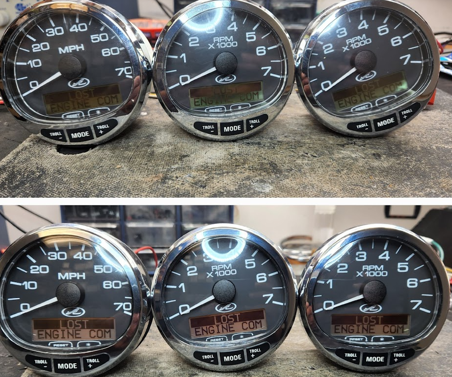 thumbnail image 2 of Replacement LCD Display For Mercury Smartcraft SC1000 Speedometer & Tachometer Gauges 2 of 6