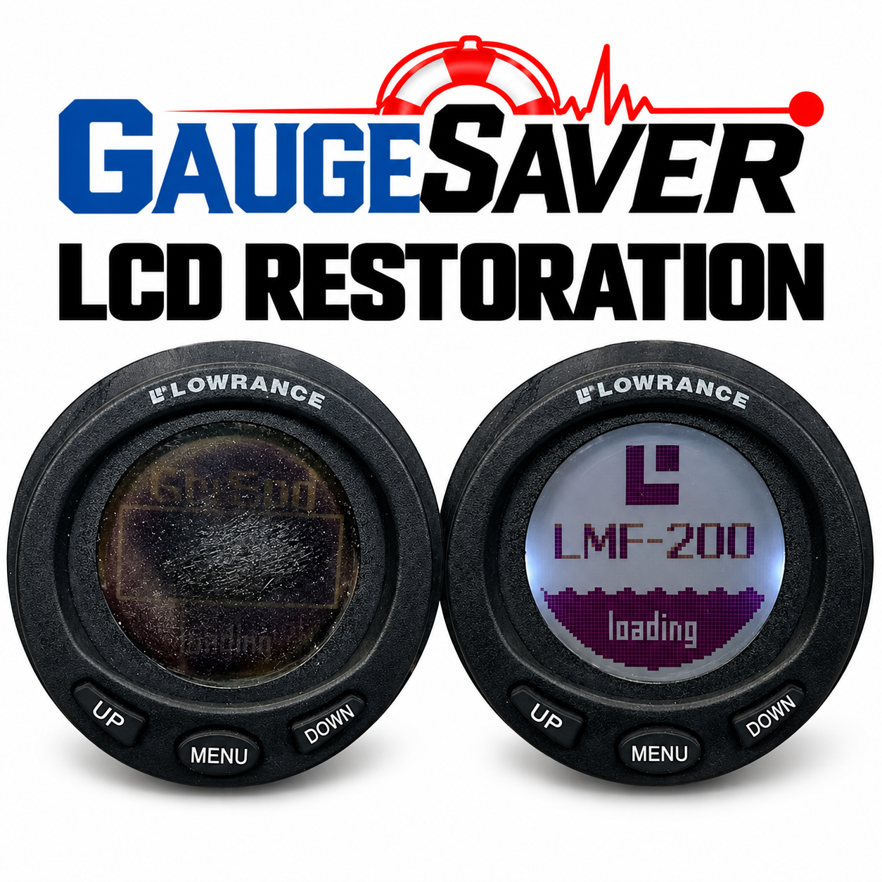 Suzuki/Lowrance LMF-200 Small 2" Device LCD Restoration - Image 2