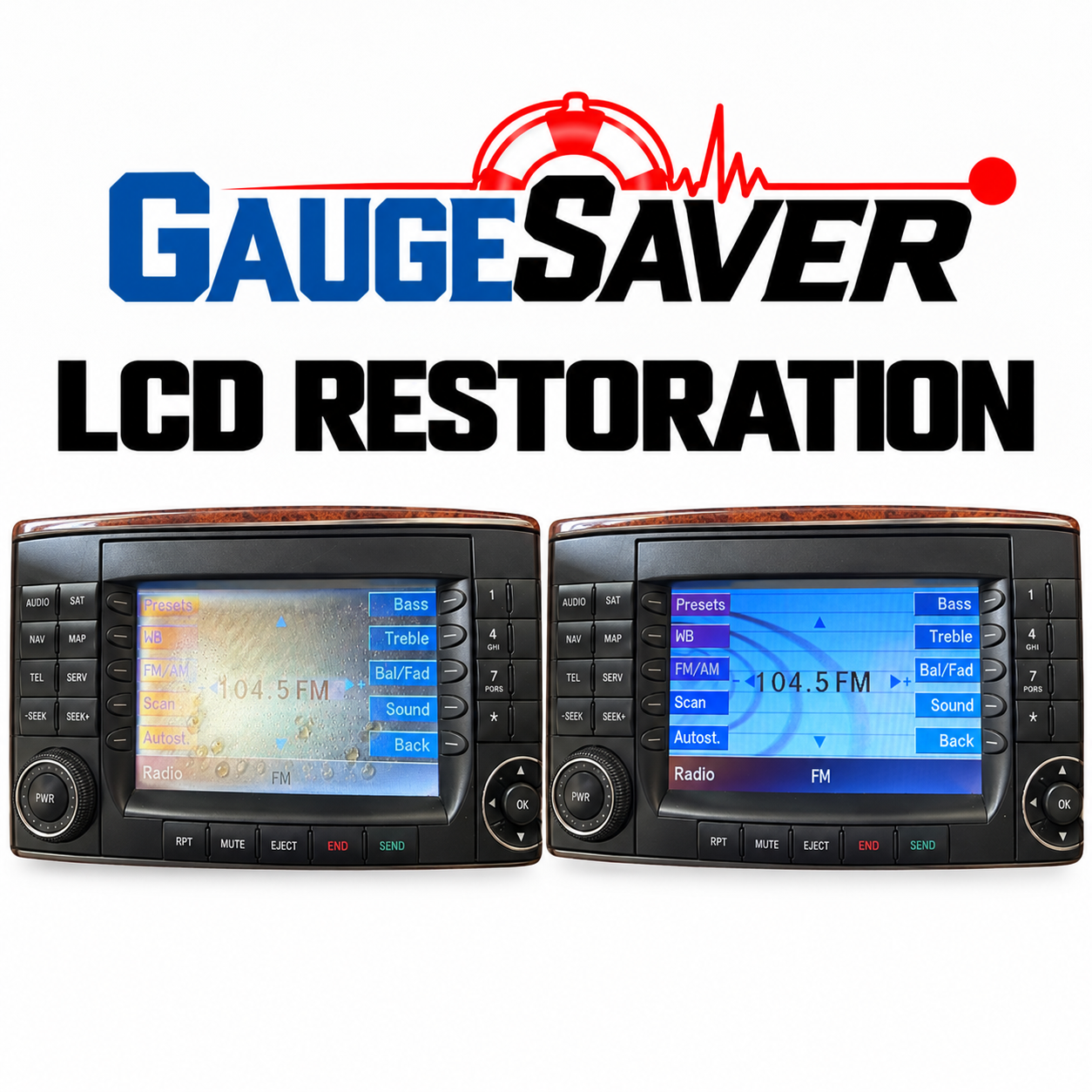 2004-2008 Mercedes CLK Head Unit LCD Restoration Service - Image 2