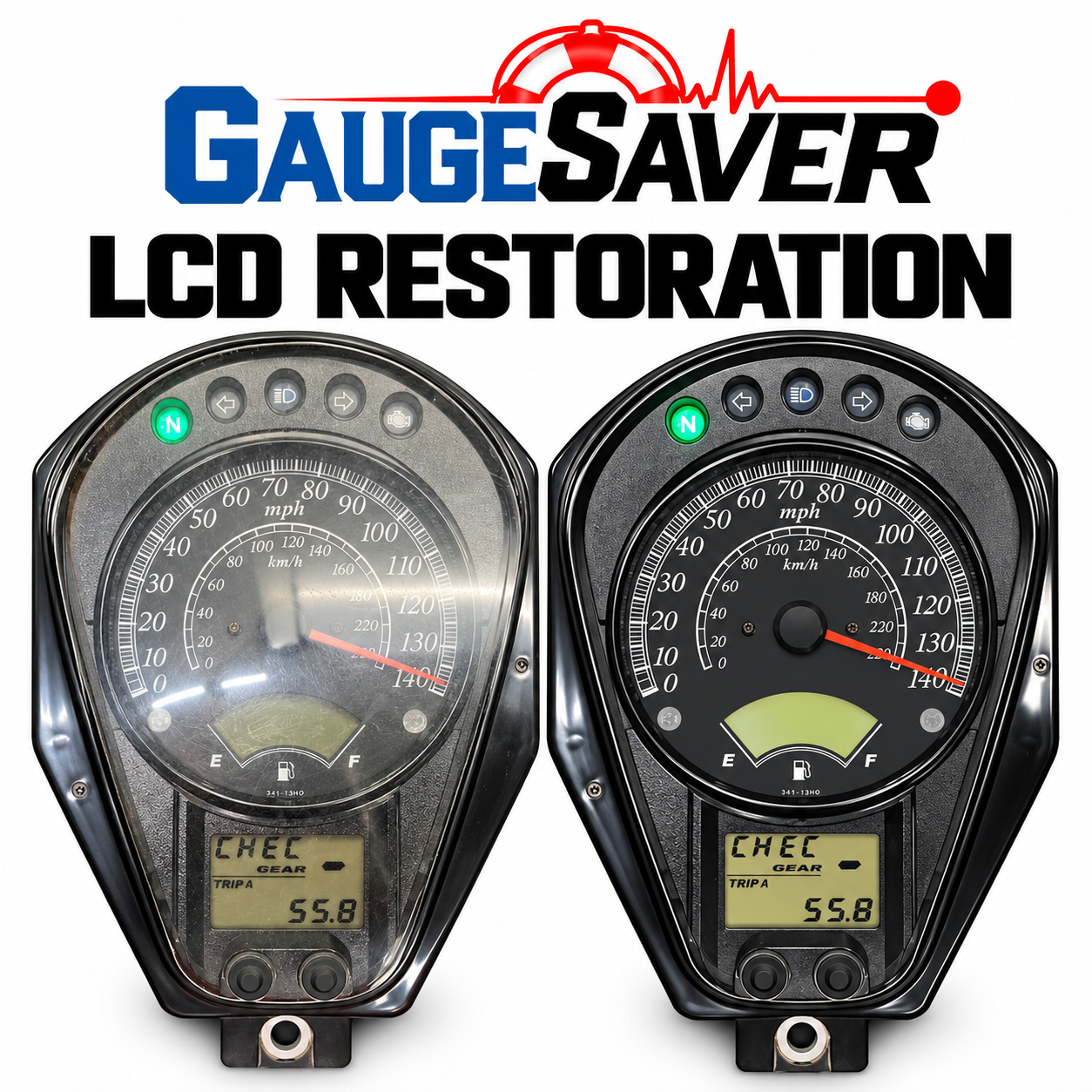 Suzuki Boulevard Motorcycle Cluster LCD Restoration Service - Image 2