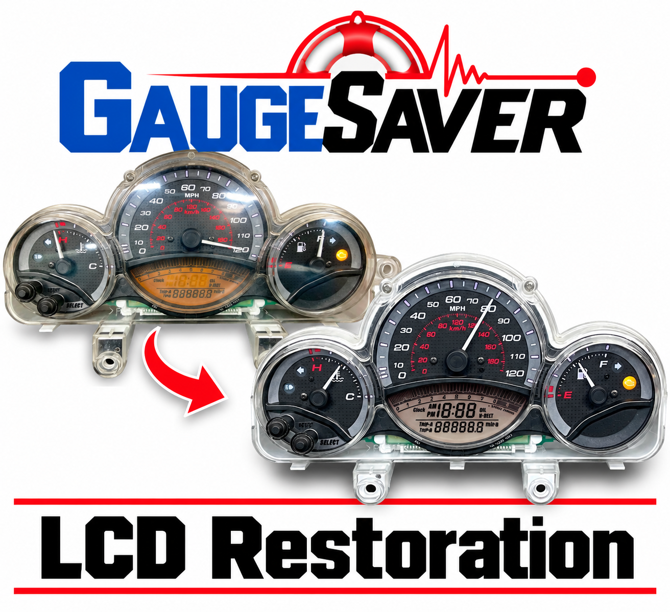 Yamaha TMAX XP500 Cluster LCD Restoration Service