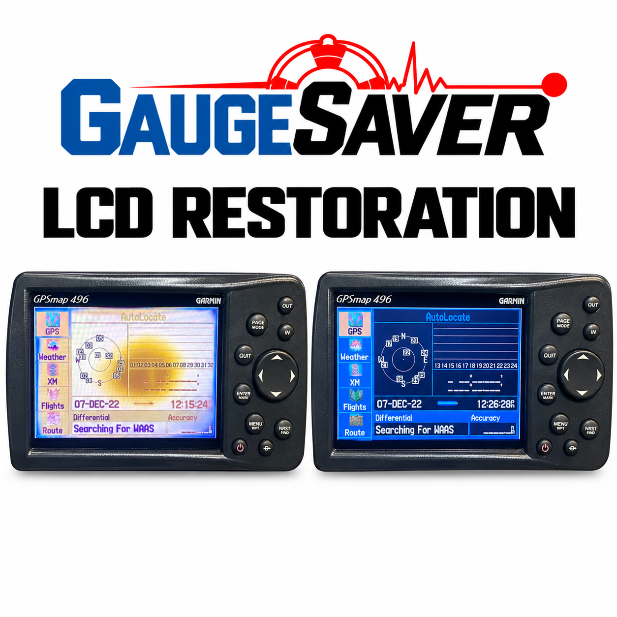 Garmin 276C/496 LCD Restoration Service - Image 2