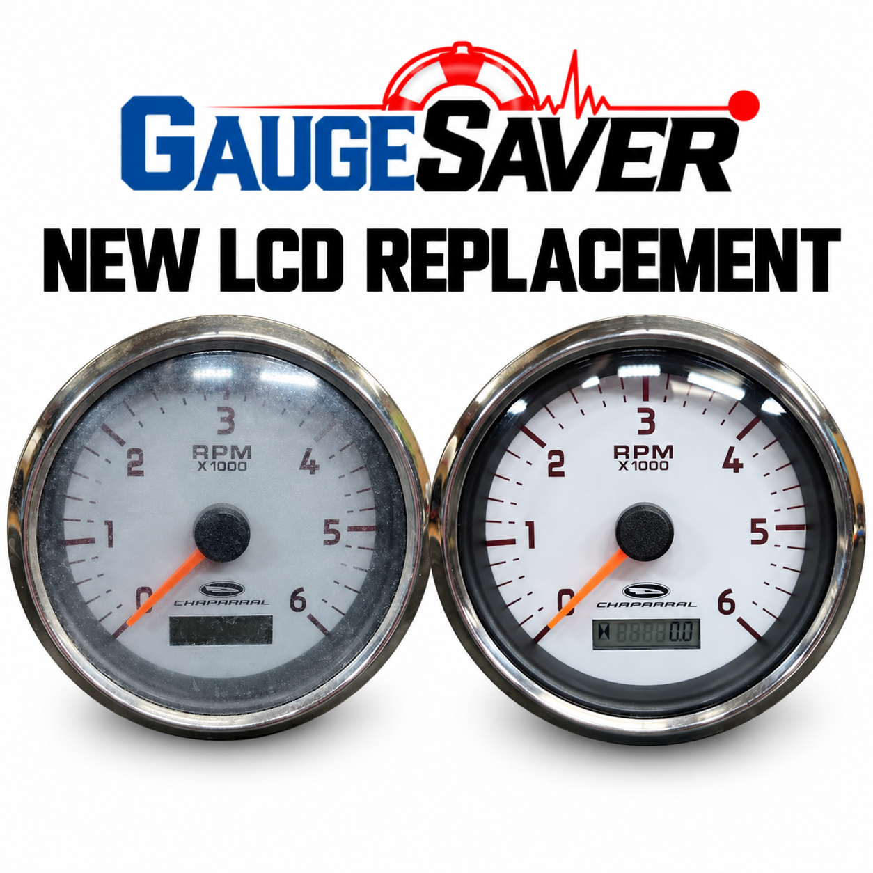 Chaparral Tachometer Hour Meter LCD Replacement Service - Image 2